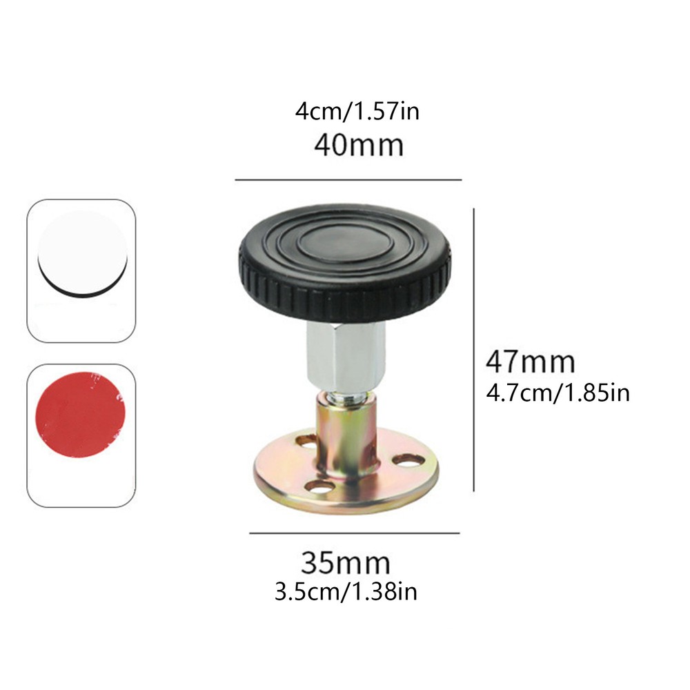New 4Pcs Threaded Bed Frame Anti-Shake Tool Adjustable Headboard Stopper Black