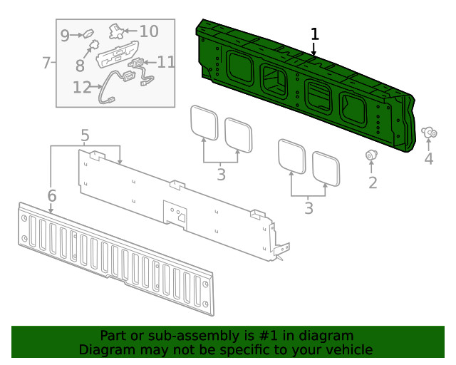 Genuine GM Upper Gate 85518591