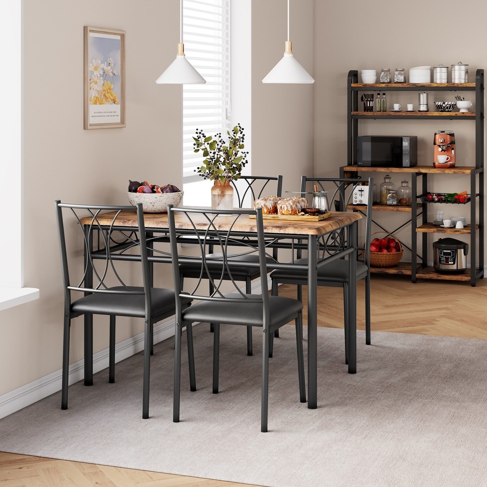 Small Dining Table Set For 4, Space Saving Dining Set Kitchen Table And 4 Chairs