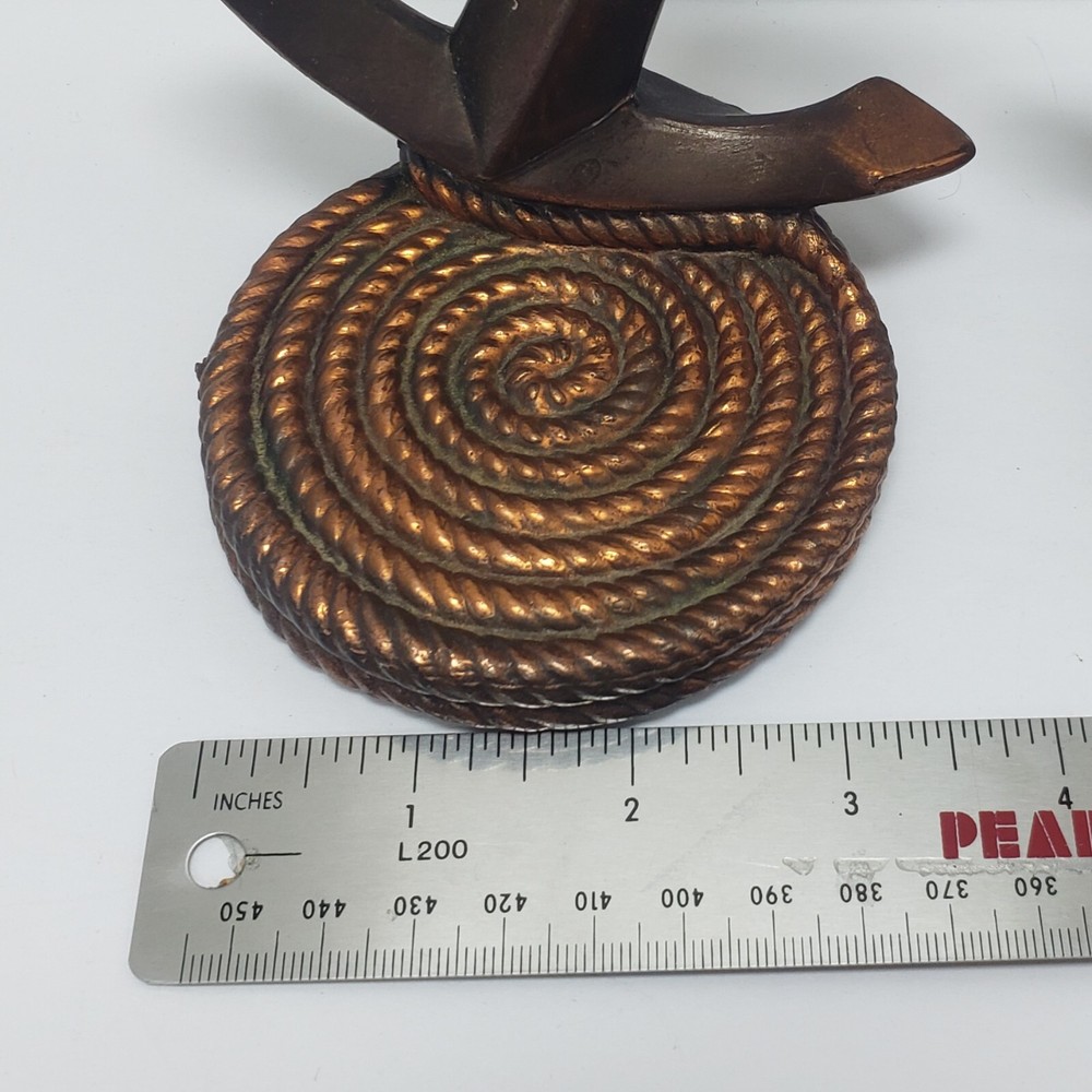 Beautiful Copper Anchor Bookends