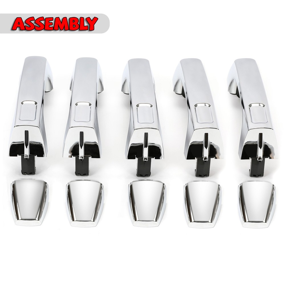 For Hummer H3 2006-2010 Chrome Door Handle Assembly 5 pcs Set
