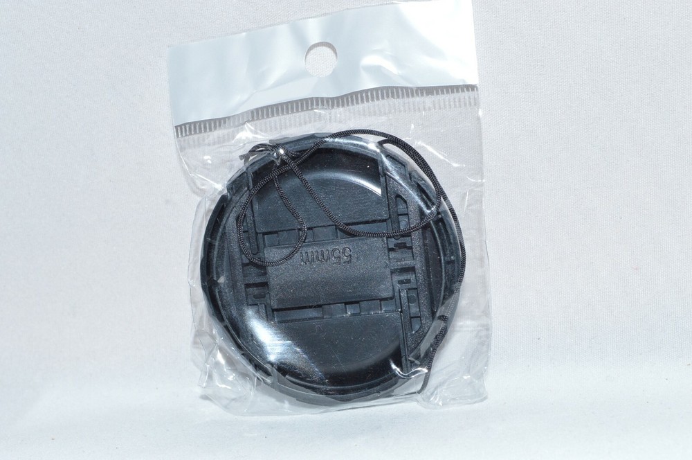 (NEW) Generic 55 mm Rigid Plastic Tab Lock Front Lens Cap. (FLC-215)
