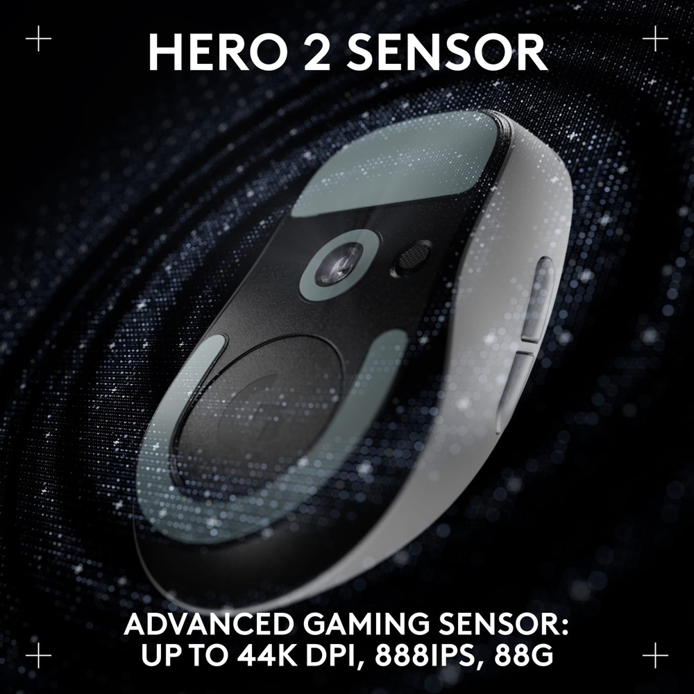 Logitech - PRO X Superlight 2 DEX Lightweight Wireless Optical HERO 2 Sensor ...