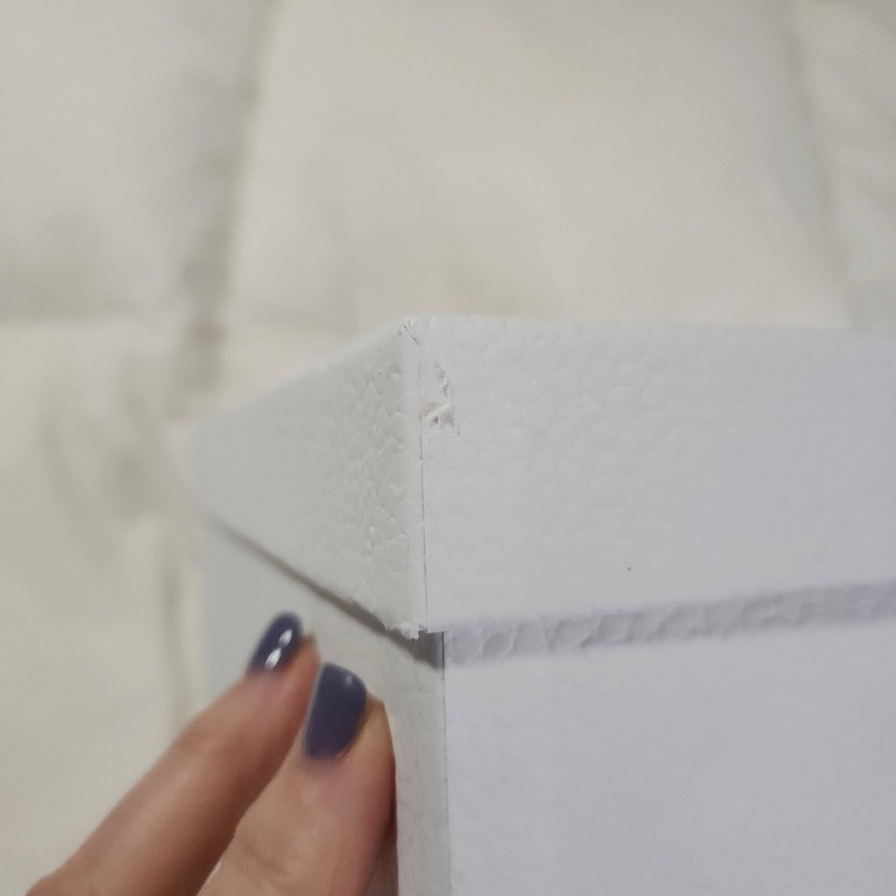 DIOR Empty White Textured Gift Box 12 x 9.5 x 4.5