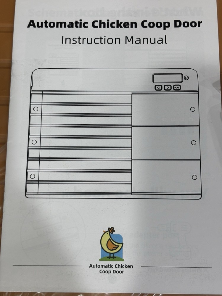 Automatic Chicken Coop Door Battery Power with Timer & Light Sensor, LCD Display