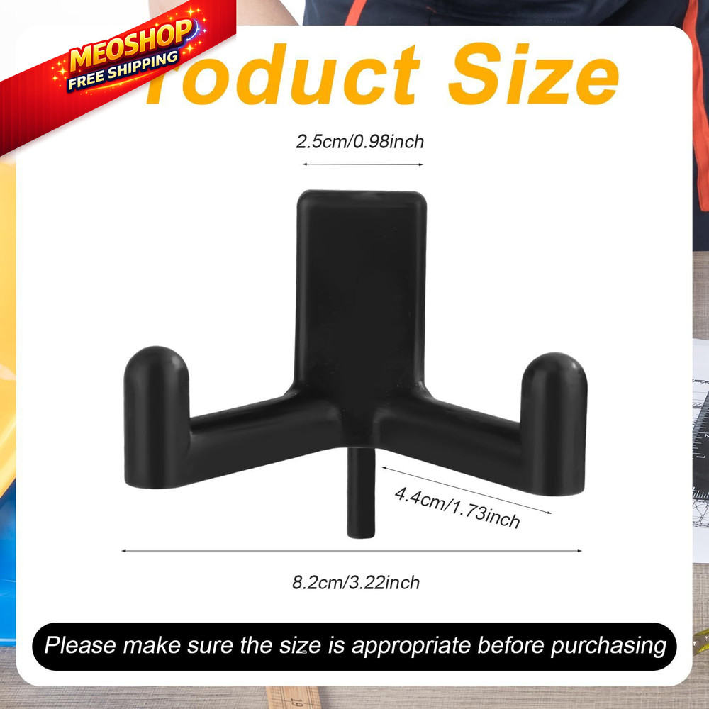 6pcs Shed Organization Hooks, Multi-Purpose Hook Compatible with Black