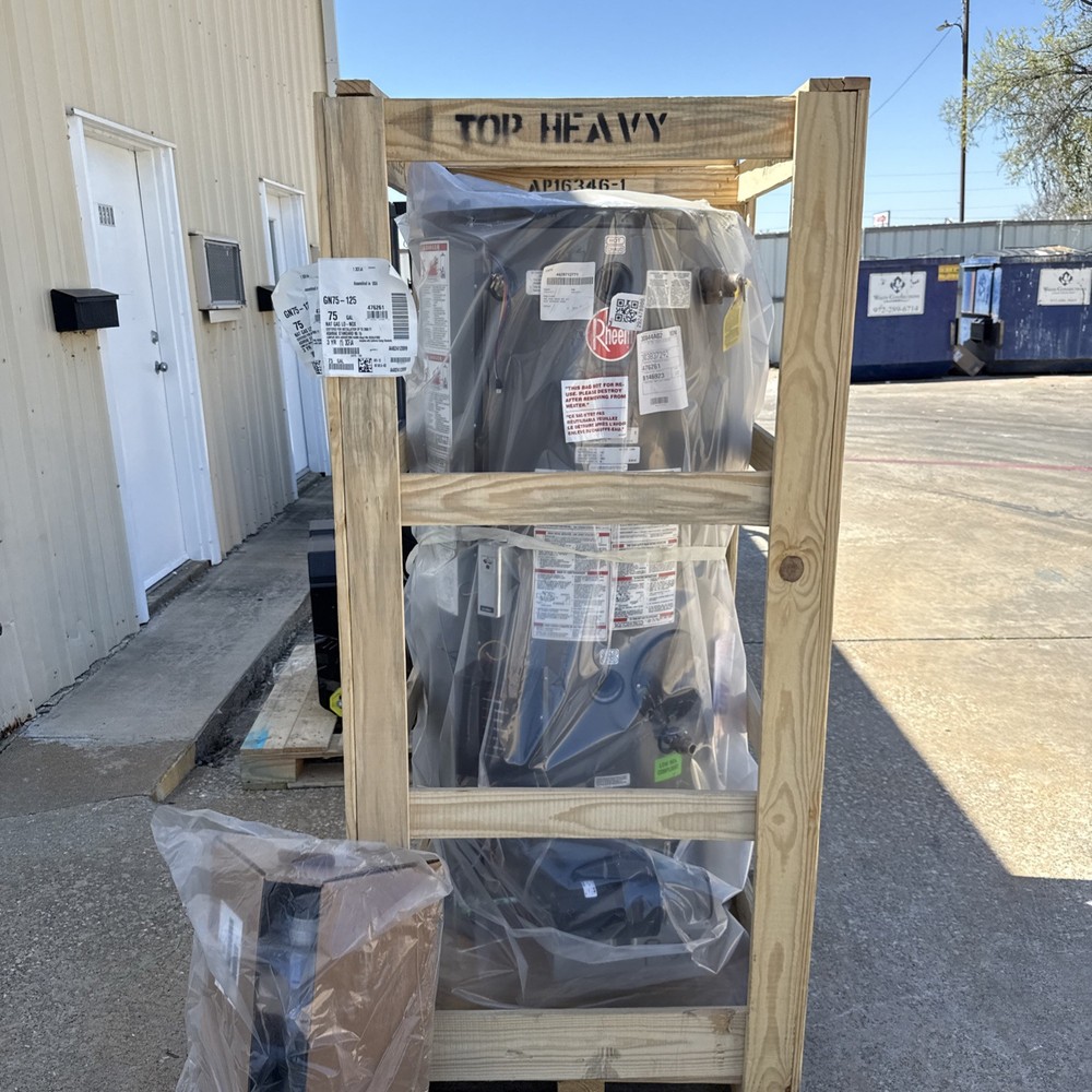 Rheem GN75-125 Natural Gas Commercial Water Heater, 75 Gal 125,000 BTU Low NOx
