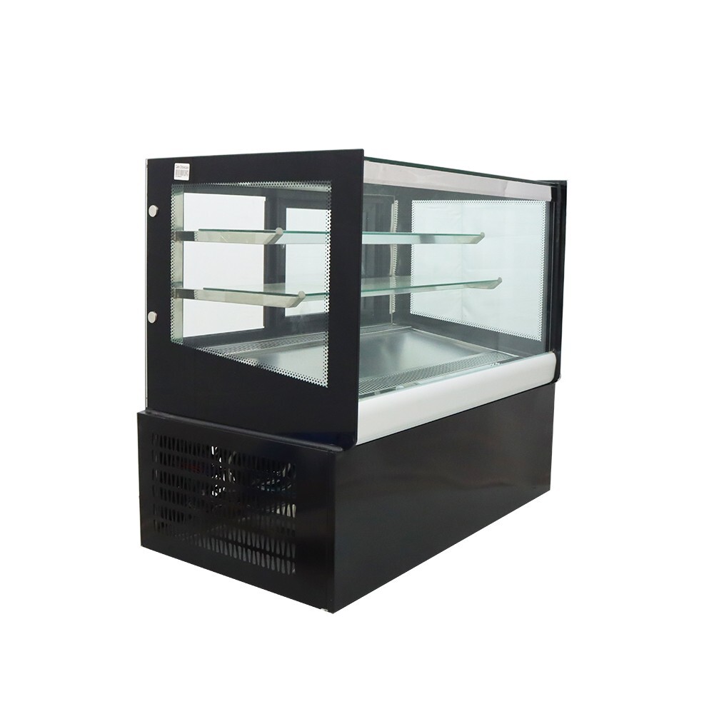 TECHTONGDA 35"Desktop Refrigerated Cake Display Cabinet 3-Layer LED Lighting220V