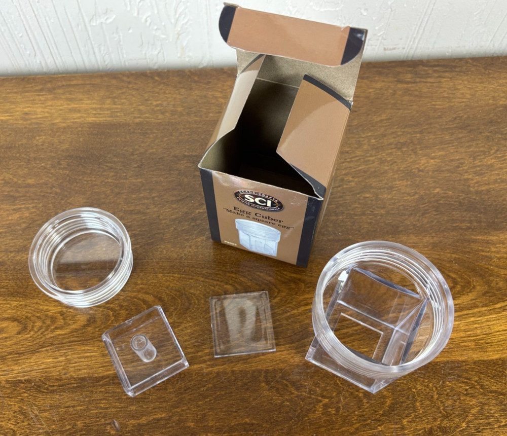 SCI Scandicrafts Cuisine Egg Cuber Kitchen Tool P8322 "Make A Square Egg" Boxed