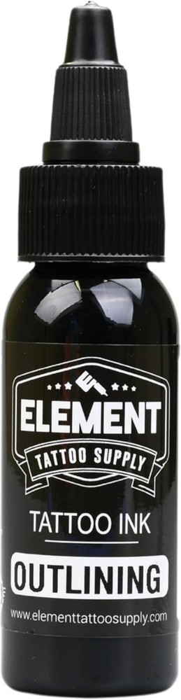 Black Tattoo Ink Safe 1oz Solid for Outlining Shading Professional