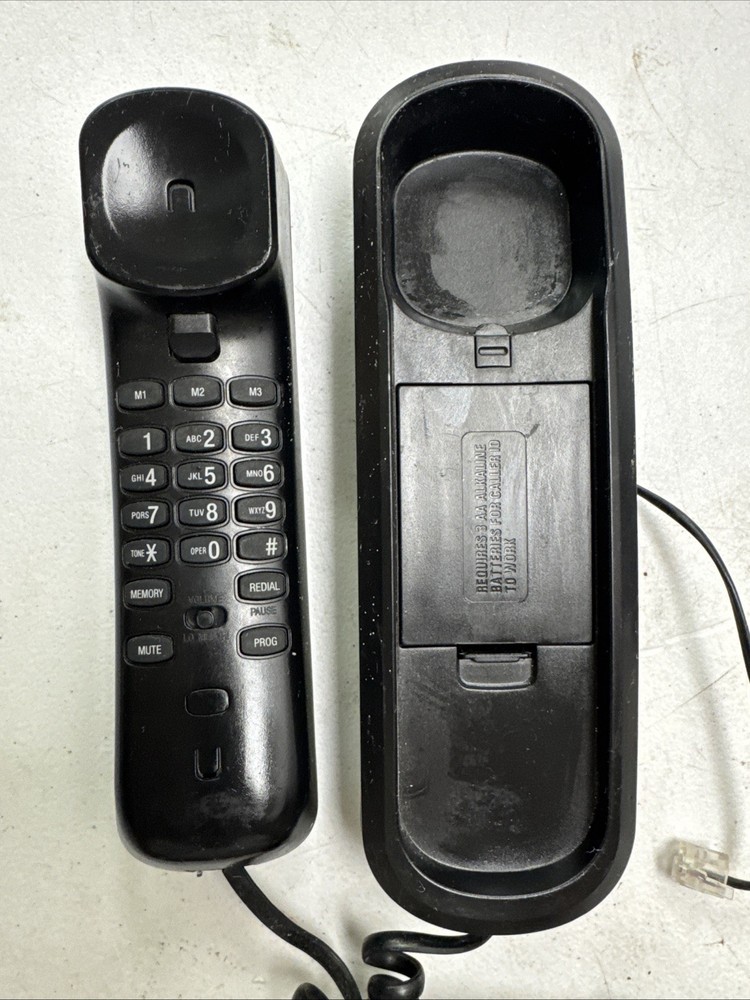 VTech Caller ID Display Wall Mount Corded Phone – Black - ECS