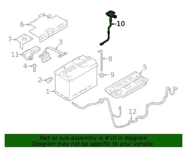 Genuine Audi Negative Cable 8S0-915-181-C