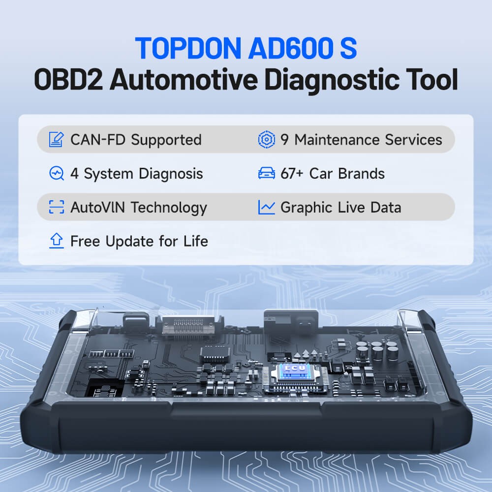 2026 TOPDON AD600S OBD2 Scanner Auto Diagnostic Tool Engine ABS SRS Code Reader