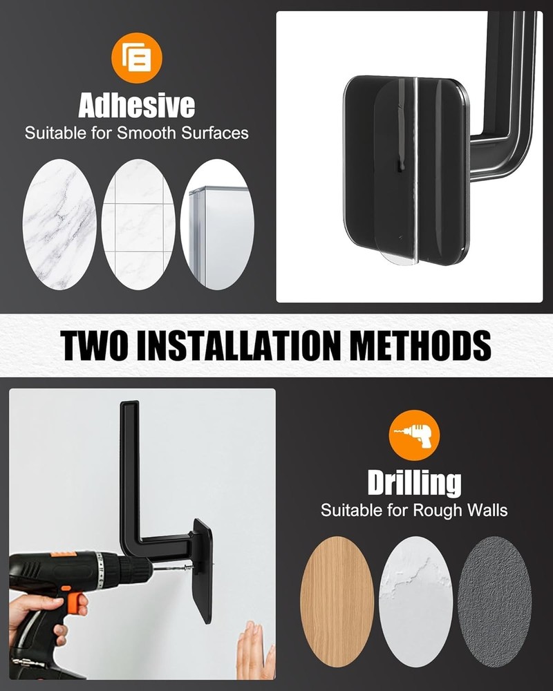 Hat Rack for Hat Storage 4-Pack, Multi-Purpose Hat Organizer, Strong Adhesive...