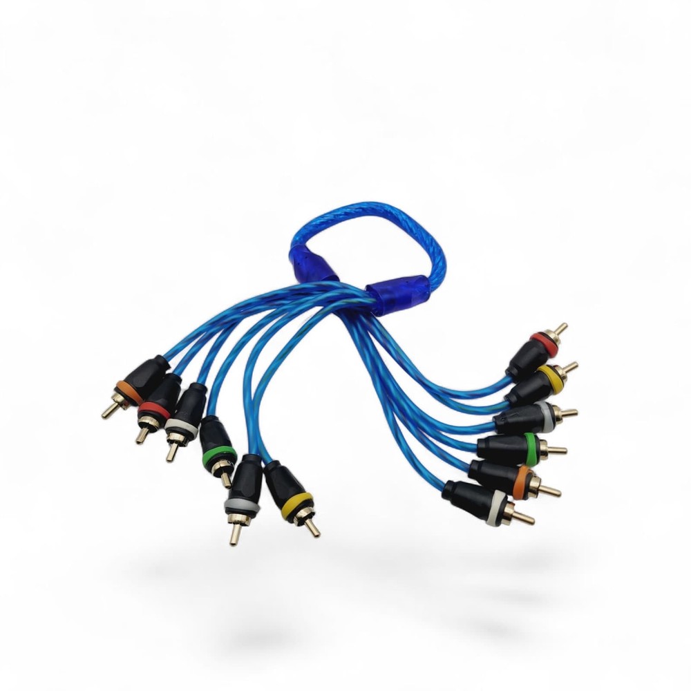 RD AUDIO 1.5FT 6-CHANNEL TWISTED PAIR AUDIOPHILE GRADE INTERCONNECT CABLE COPPER