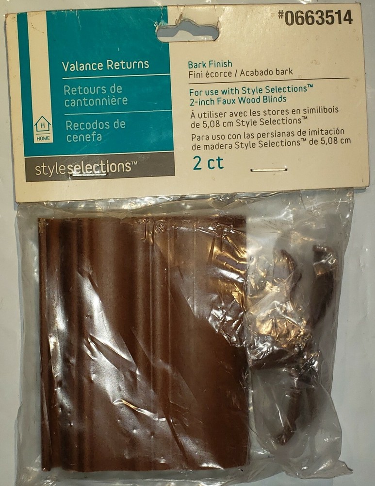 Style Selections Valance Returns 2 Per Pack Bark Finish 0663514