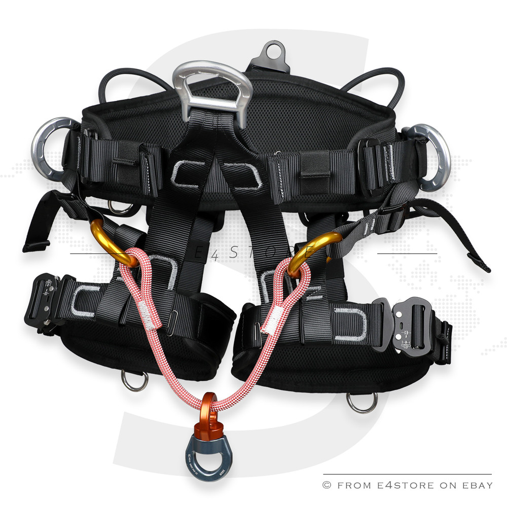 Tree Climbing Saddle Arborist Sit Harness S Black