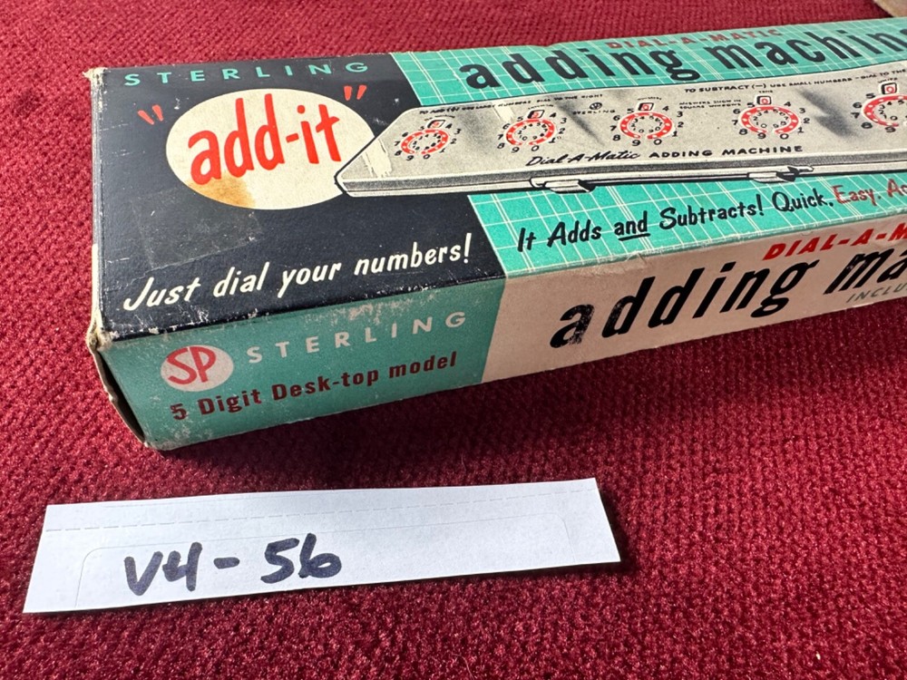 Sterling Dial-A-Matic “add- It” Automatic Mechanical Adding Machine #567