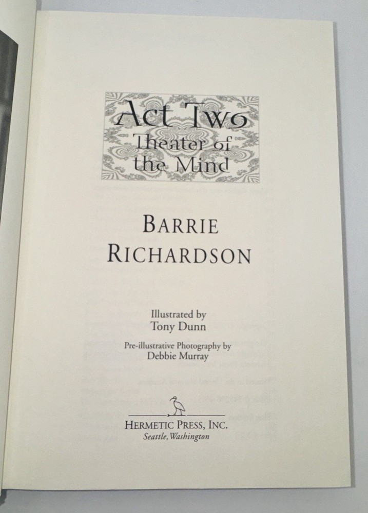 Act Two by Barrie Richardson - Book DJHB