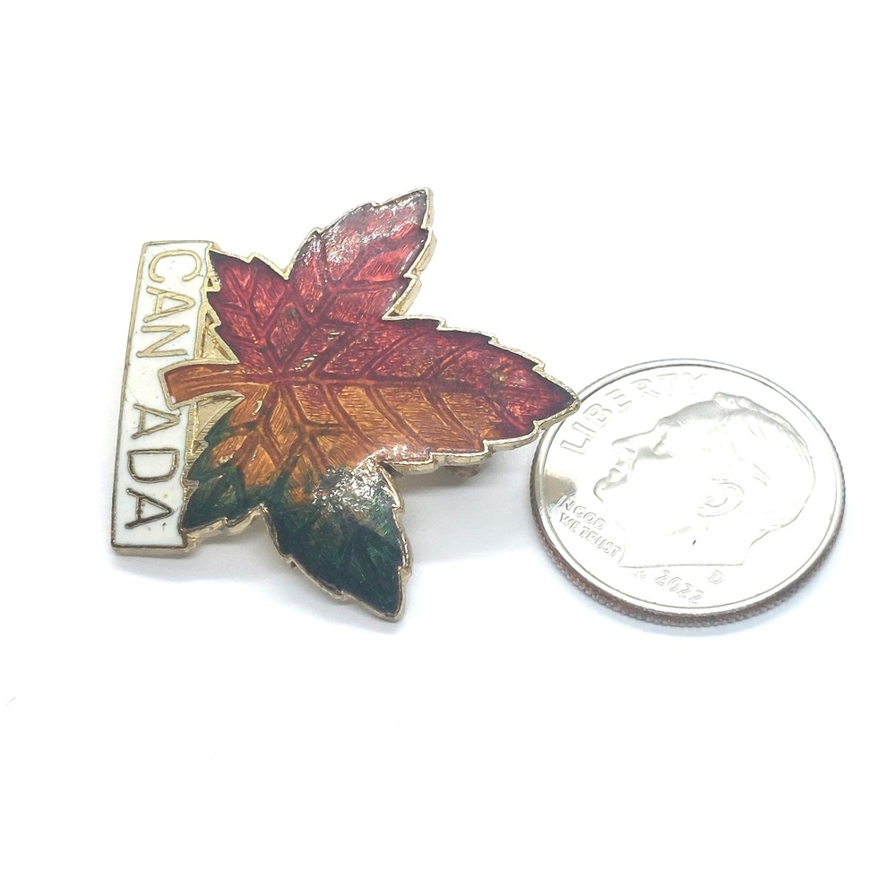 Vintage Canada Maple Leaf Pin Lapel Enamel Collectible