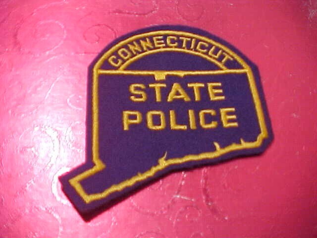 CONNECTICUT STATE POLICE PATCH SHOULDER SIZE UNUSED FELT FRONT VARIATION
