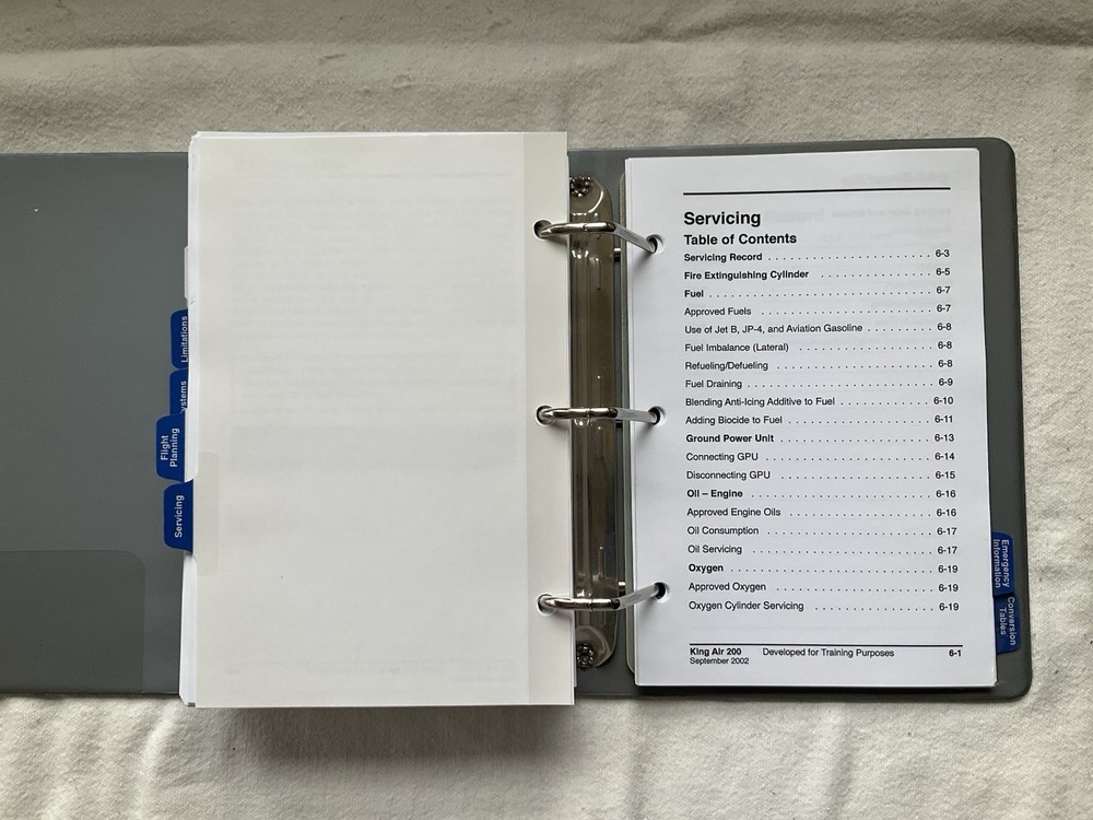 CAE SimuFlite Beechcraft King Air 200 Cockpit Reference Handbook