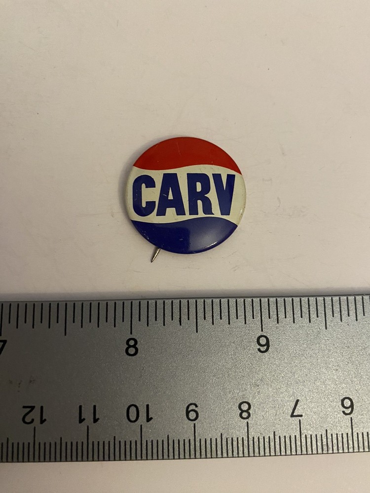 Carv Political Pin Back Button P34