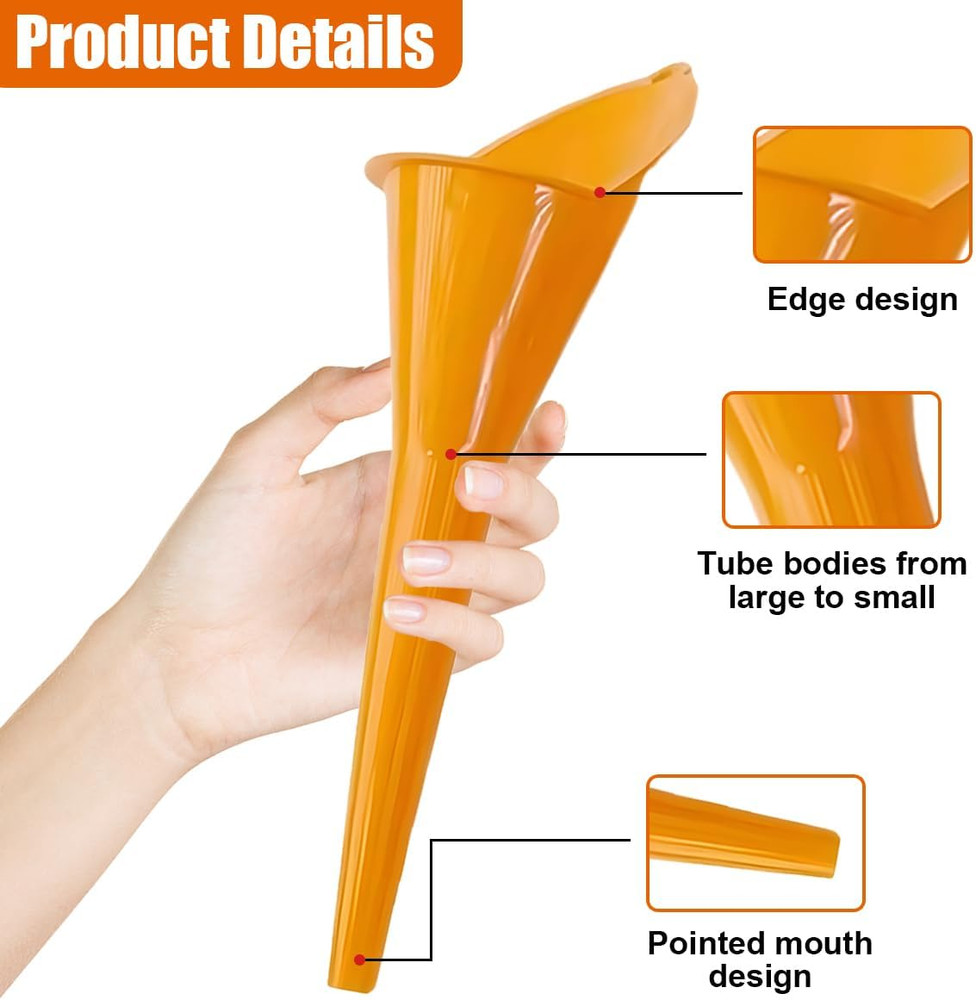 Long Neck Oil Funnel, Plastic Spill Saver Funnels, Multi-Function Funnel for All