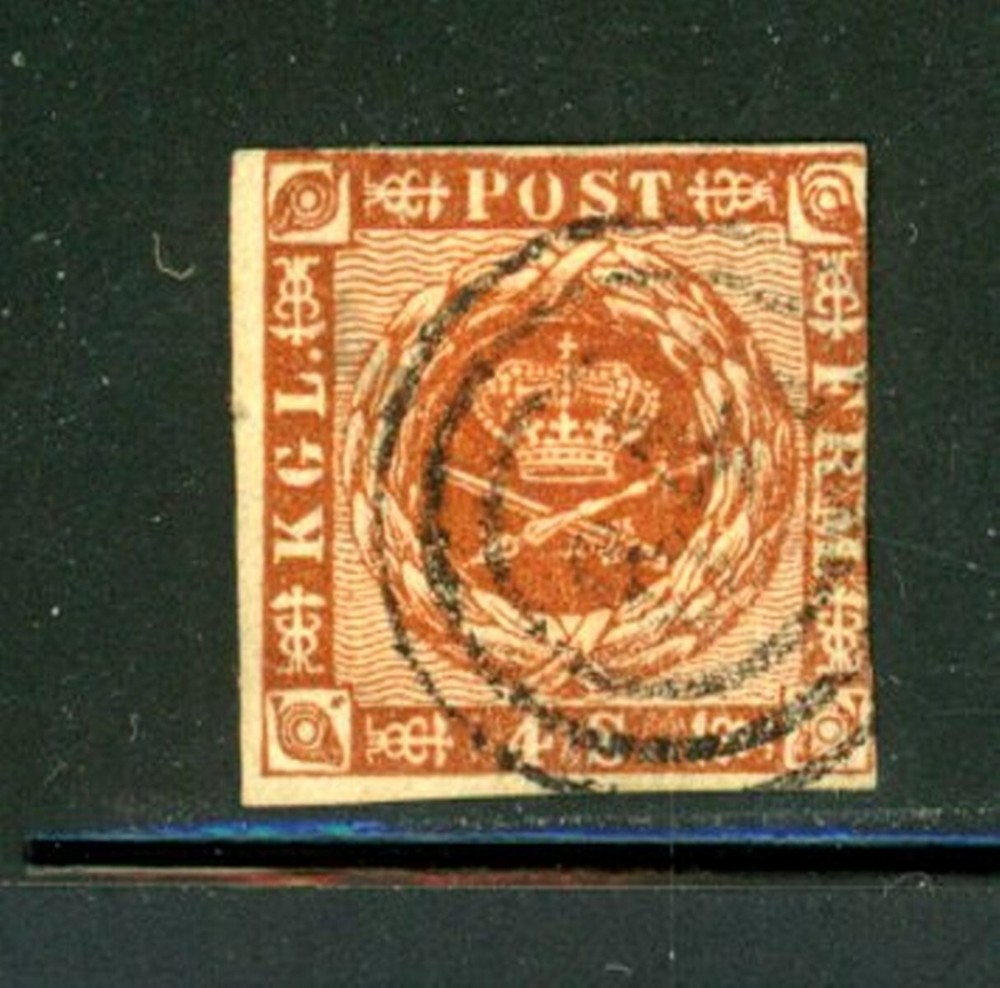 Denmark Scott # 7 - Used - CV=$8.50                  (19-C217)