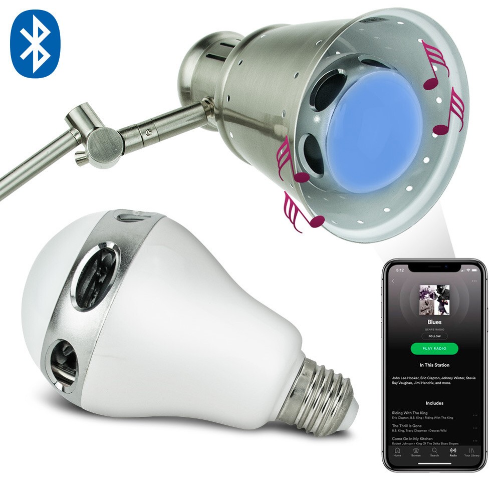 LED Smart Symphony Wireless Speaker & LED Lightbulb