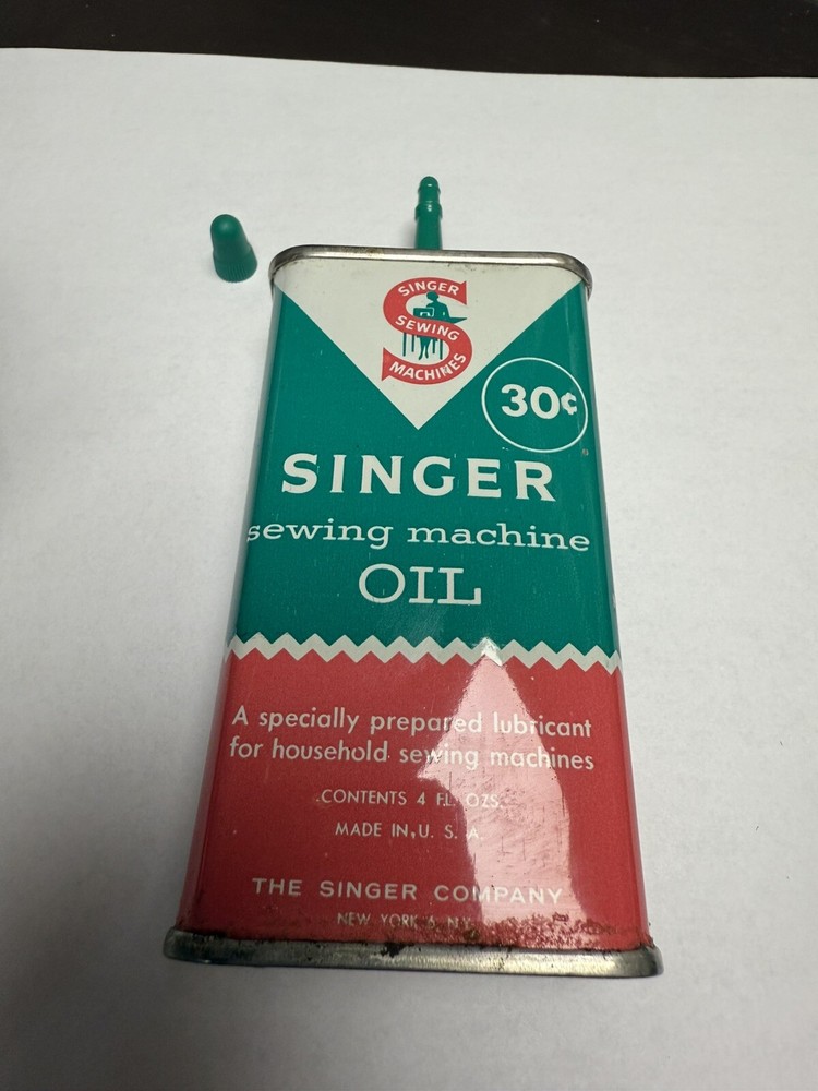 Vintage Singer Sewing Machine Oil Can 4 OZ - Unopened