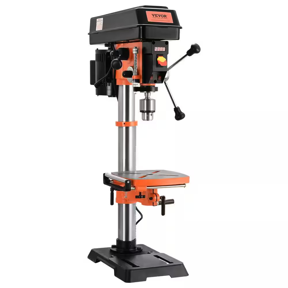 12 In. Benchtop Drill Press 5 Amp Variable Speed Cast Iron Bench Drill Press 12