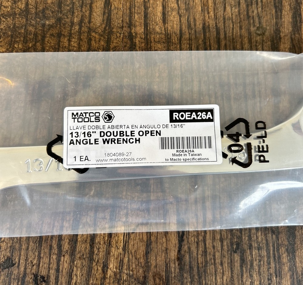 Matco Tools 13/16" Double Open Angle Wrench SAE ROEA26A