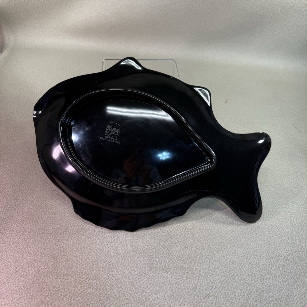 GET Melamine Fish Platters Black Set Of Three