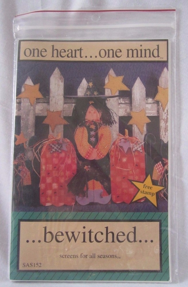 One Heart . . .One Mind . .Bewitched Halloween Screen Pattern ONLY