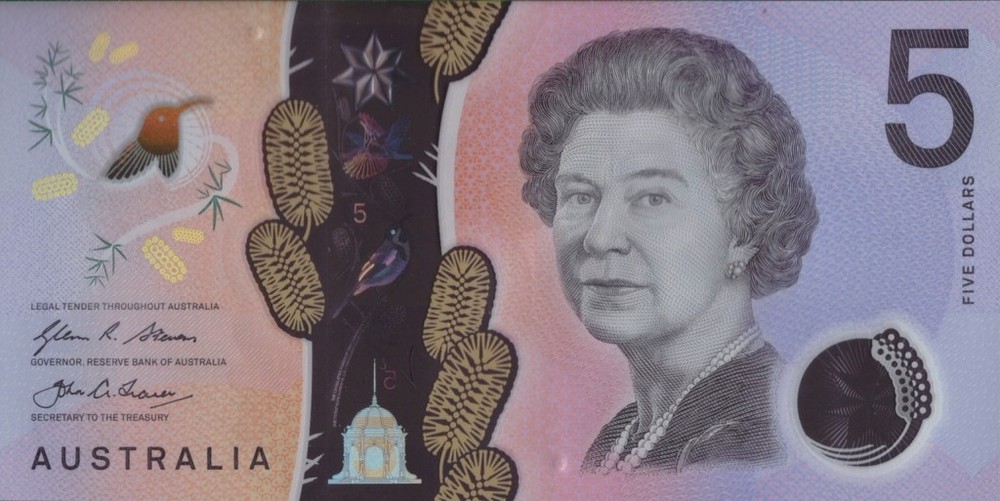 AUSTRALIA 5 DOLLARS 2016 P-62a POLYMER UNC