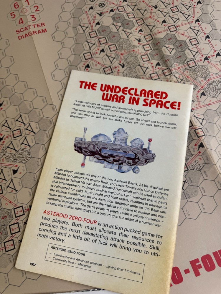 Asteroid Zero-Four 1979 Task Force Games #2 Turn Based (Pieces are Punched)