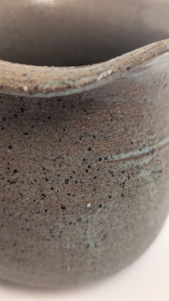 Small Brown Artisan Ceramic Pitcher