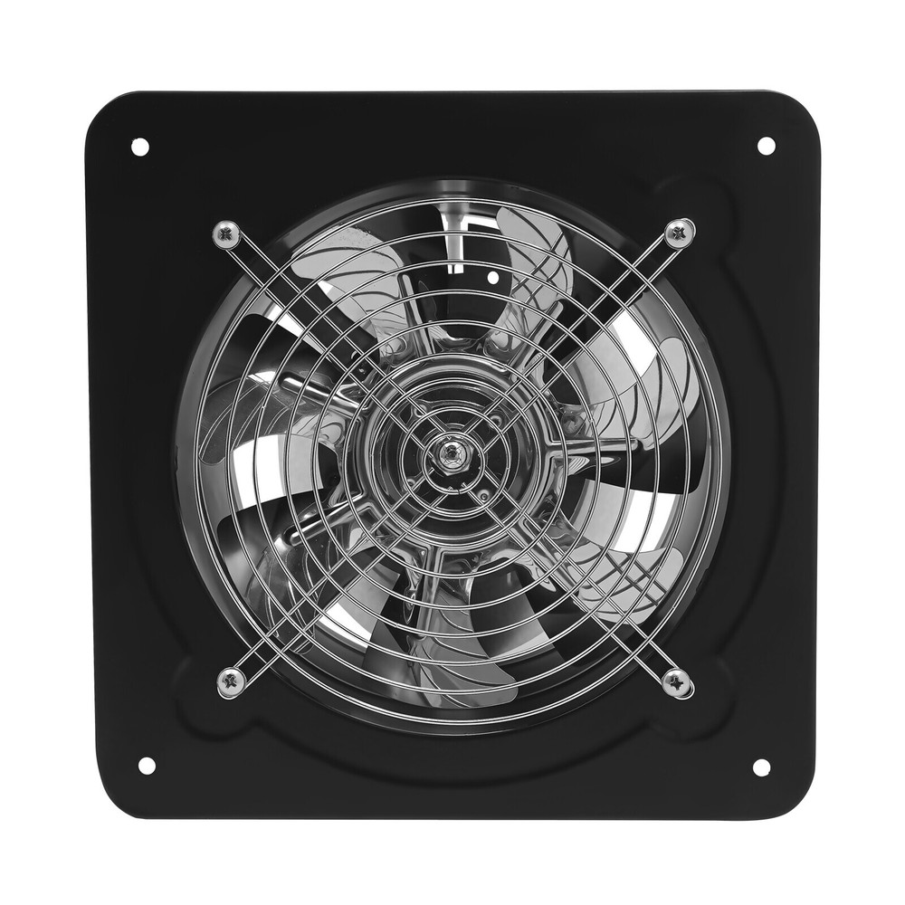 8" Wall-Mounted Exhaust Fan with Backdraft Damper for Kitchen Ventilation