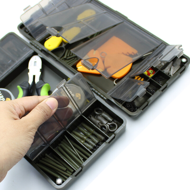 FISHING TACKLE BOX TERMINAL TACKLE SYSTEM CARP SWIVELS HOOKS