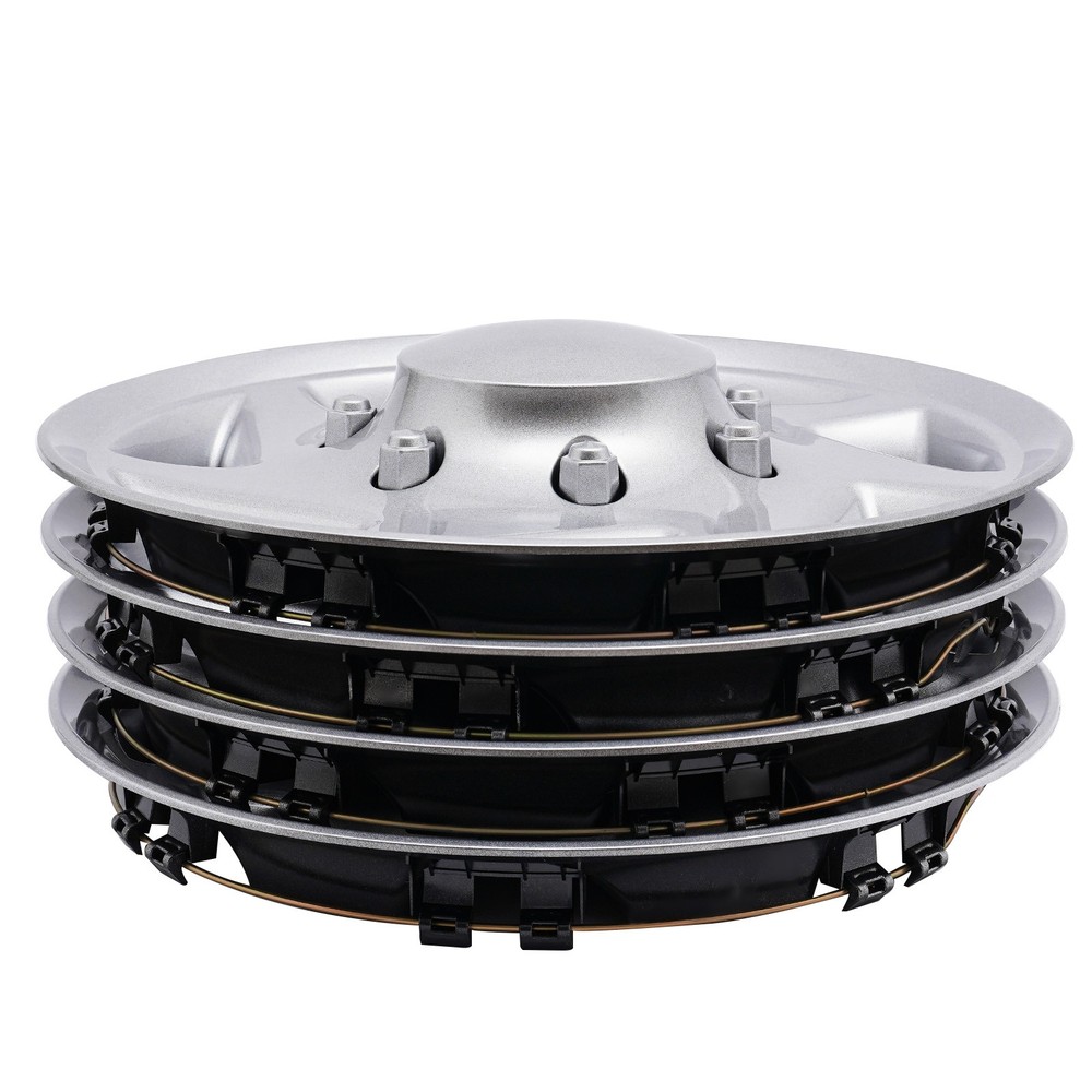 4Pcs Hub Cap Silver Van Full Wheel Cover For 99-18 Ford Econoline E250 E350 E450
