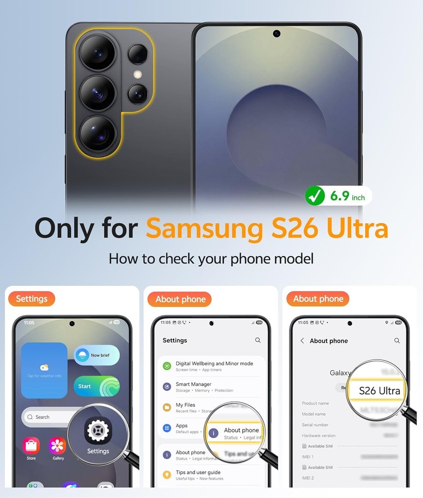Matte Translucent Case for Samsung Galaxy S26 Ultra - Complete Camera Coverage -
