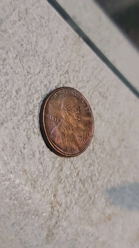 1975 Penny Double Die Error Misprint Rainbow