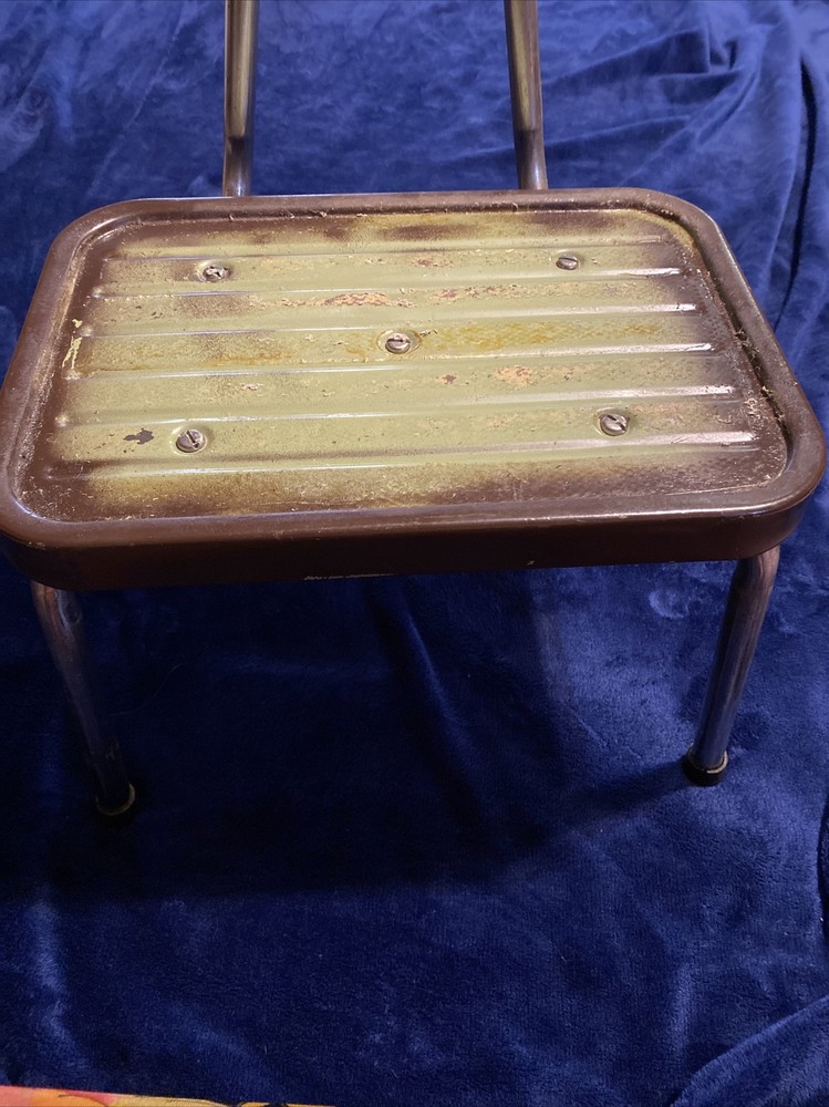 Vintage Step Single Stool With Back MCM