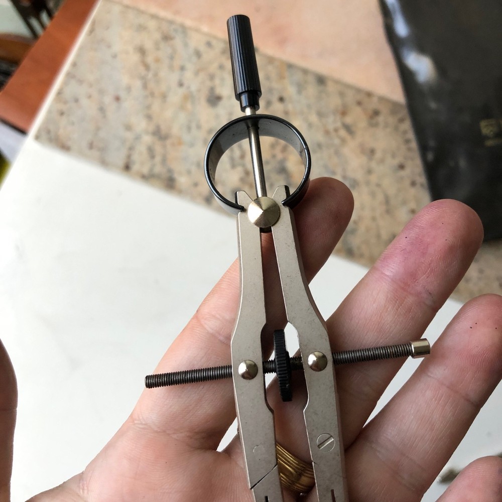 Set of 4 Vintage Drafting Tools - Compasses & Ruling Pen