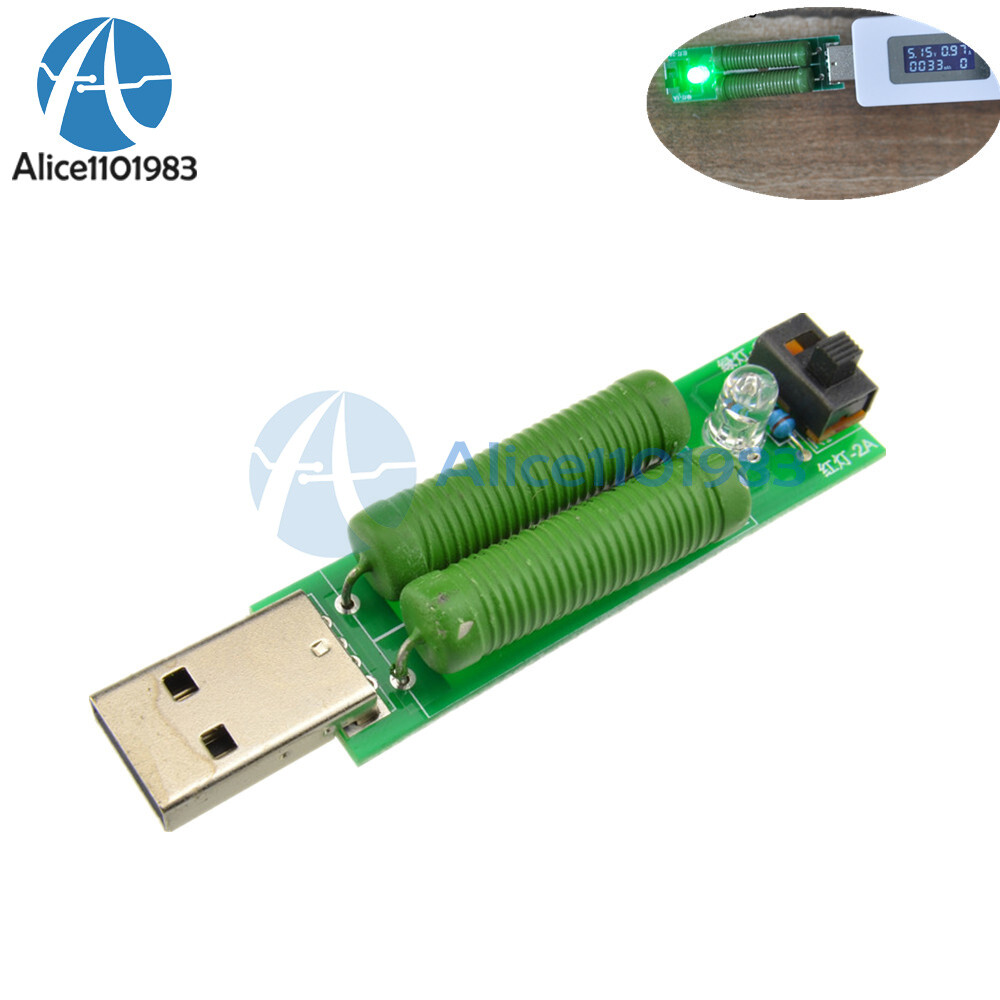 2PCS USB Load ResistorPower Resistors Mobile Power Aging Resistance Module 1A 2A