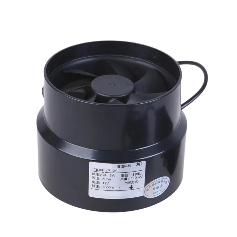 12V Inline Blower Ventilation Fan Efficient Air Circulation for Marine Use