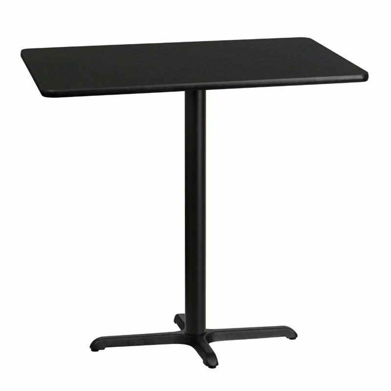Bowery Hill 30" x 42" Restarant Bar Table in Black