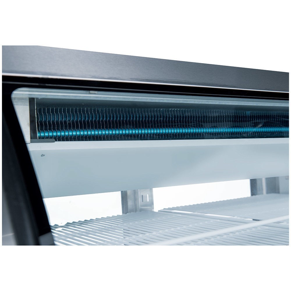 Deli case 48" Gravity Coil. Black, installed casters