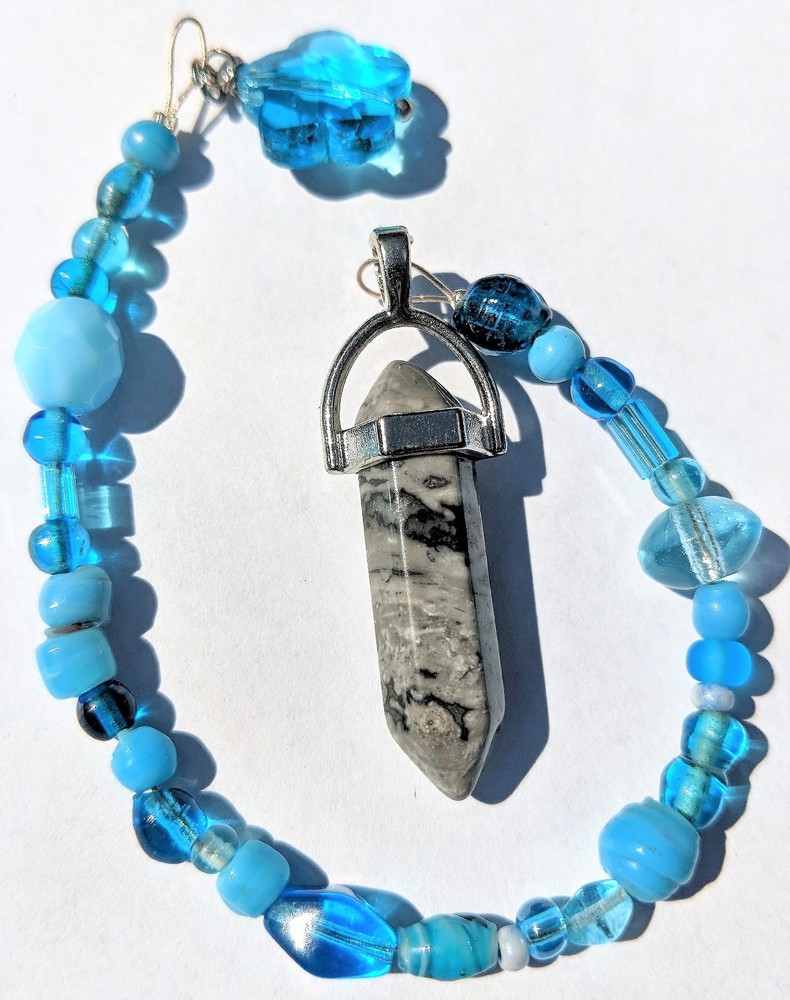 Zebra Jasper Pendulum (Reiki blessed, hand-crafted)